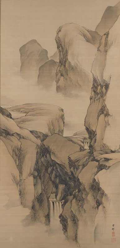 Rocks and Stream, Yokoyama Seiki, mid 19th century