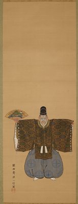 Okina [center of a triptych of the Nō roles Senzai, Okina, and Sanbasō], Kano Kazunobu, mid 19th century