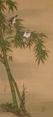 Sparrows and Bamboo, Ohara Keizan, early 18th century