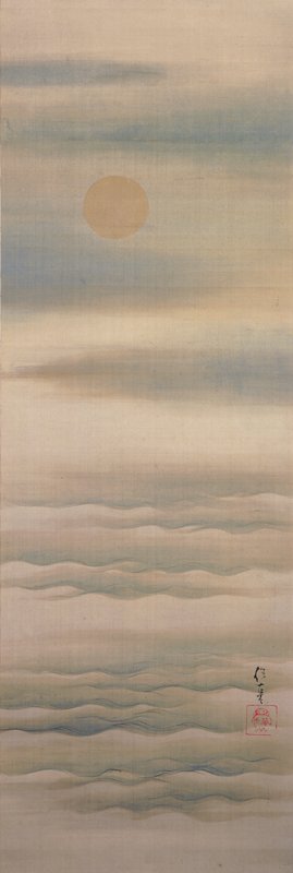 Pale Moon over Soft Waves, Sakai Hōitsu, early 19th century
