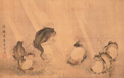 Frogs in Sumo Match, Mori Shūhō, early 19th century