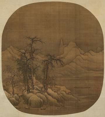 Dokumentasi “Winter Landscape with Boat”; Ink on silk. Minneapolis Institute of Art.