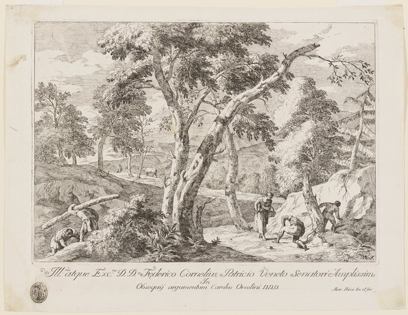 Landscape with Farmers and Woodsmen, Marco Ricci, 1723–30 (published 1730)