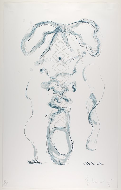 Study for Sneaker Lace - White, Claes Oldenburg, 1991