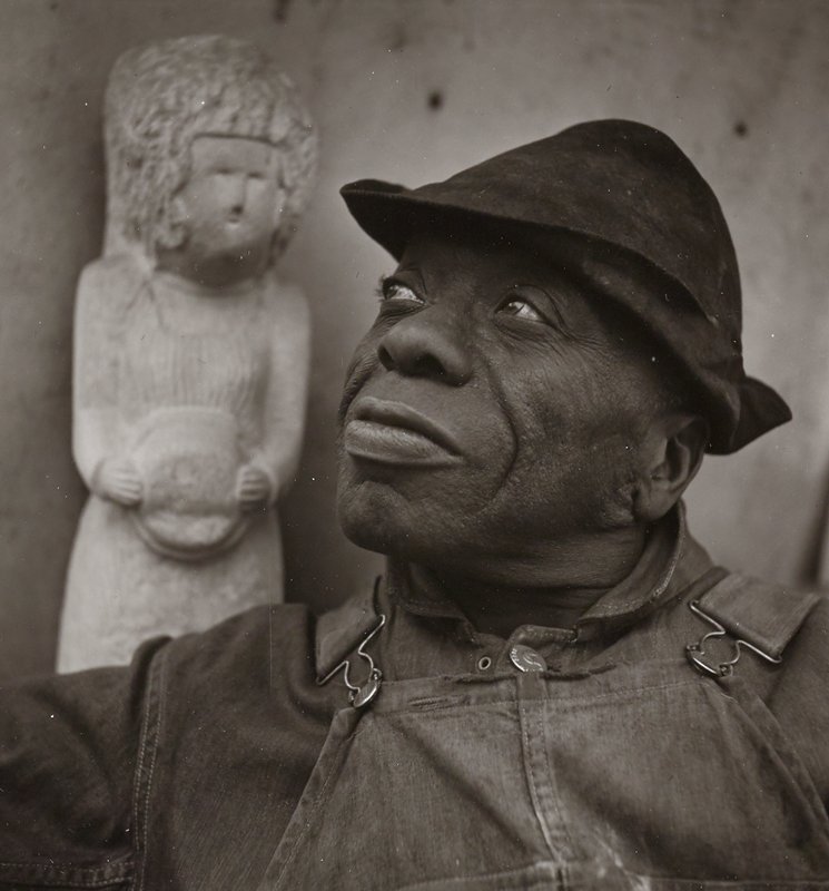 William Edmondson with Miss Louisa, Louise Dahl-Wolfe, 1937