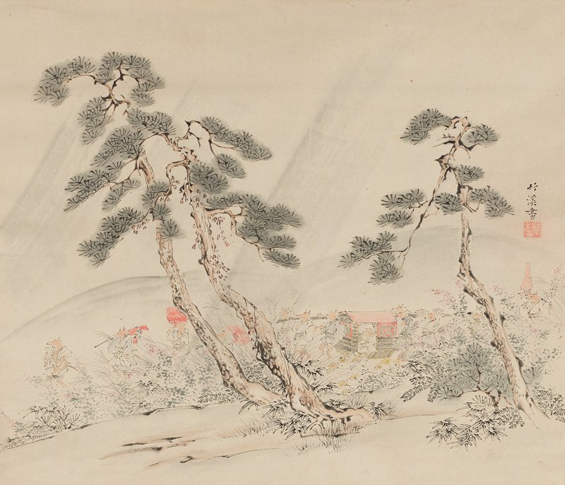Foxes' Wedding Procession, Nakabayashi Chikkei, 19th century
