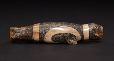 Needle case in the form of a seal, c. 1880–1910
