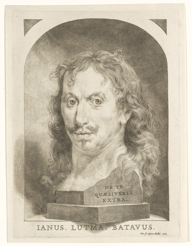 Self-Portrait of Jan Lutma the Younger (Batavus), Иоганнес Лутма, 1681