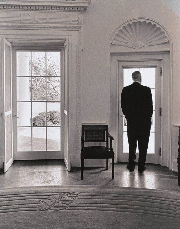 Lyndon B. Johnson from the Rear, 1968