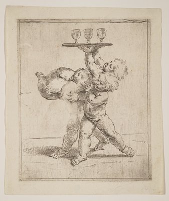 Dokumentasi “Three Children with a Tray and Three Goblets”; Etching. Minneapolis Institute of Art.