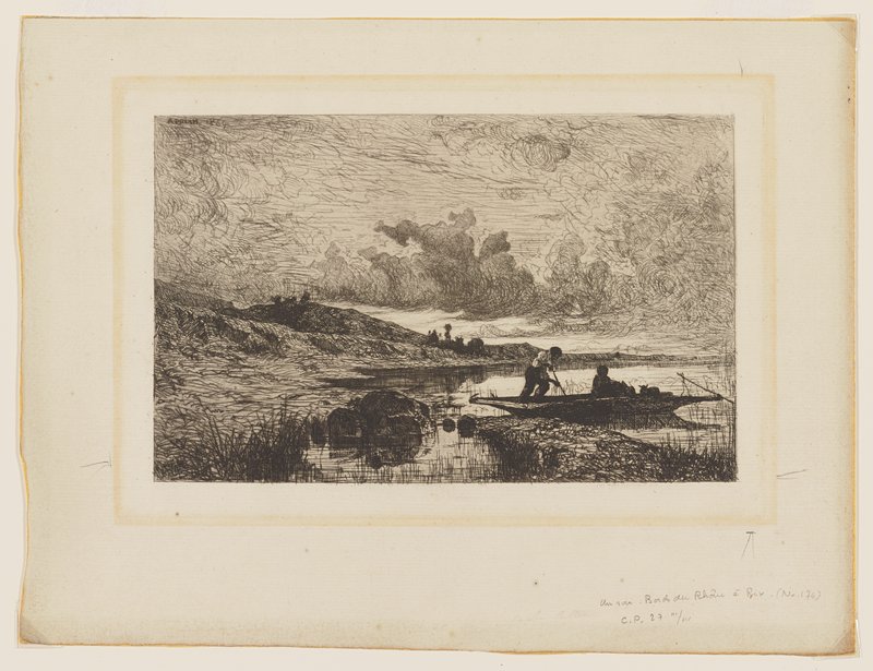 Un soir, bords de Rhône à Rix, Adolphe Appian, 1869