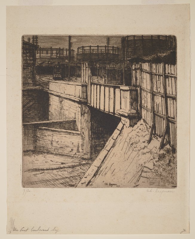 Un pont boulevard Ney, Charles Heyman, 1913
