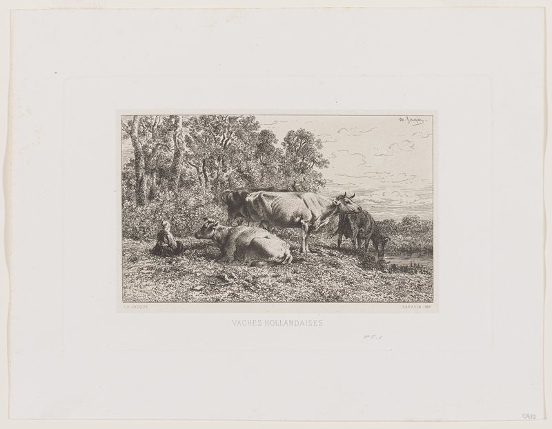 Dutch Cows, Charles-Émile Jacque, 1864