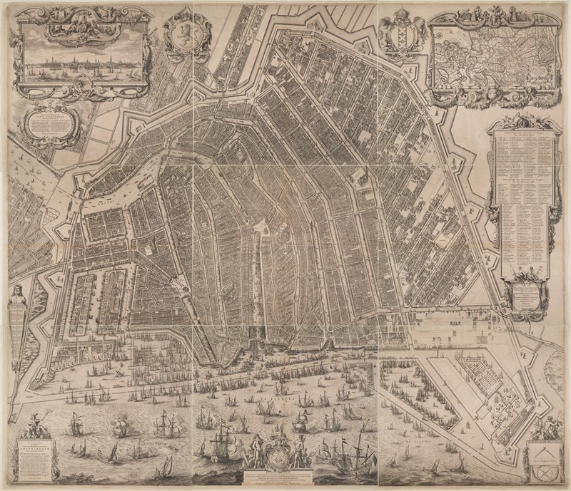 View of Amsterdam, Balthasar Floriszoon van Berckenrode, 1625 (probably printed later)