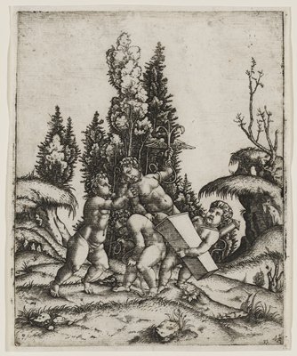 Dokumentasi “Four Frolicking Putti”; Engraving. Minneapolis Institute of Art.