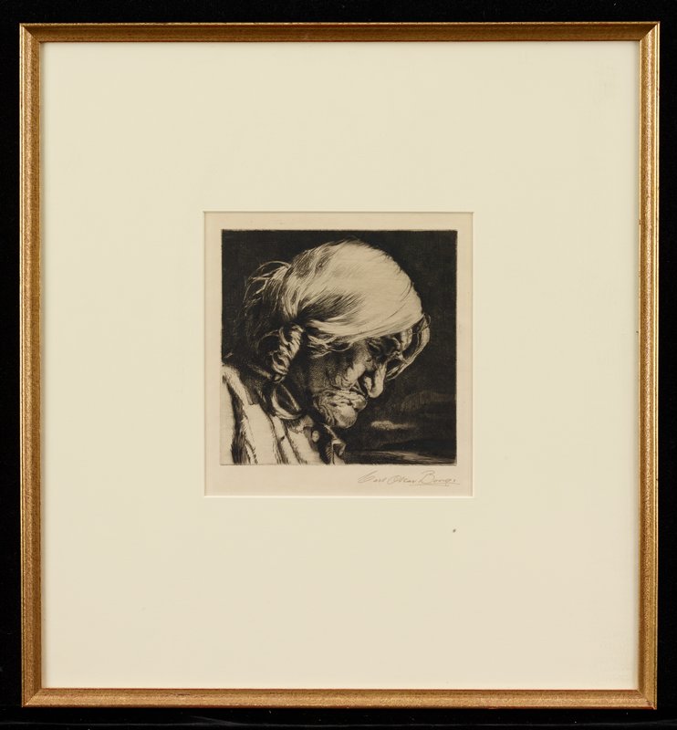 Old Woman, Carl Oscar Borg, 20th century