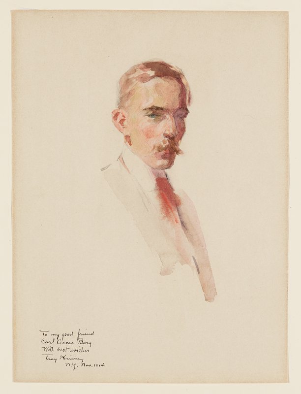 Portrait of Carl Oscar Borg, Troy Kinney, November 1914