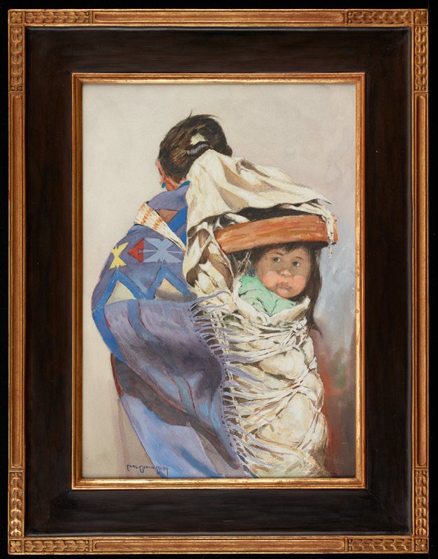 Mother and Papoose, Carl Oscar Borg, 20th century