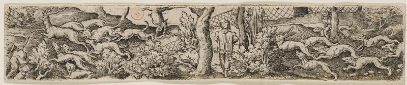 Stag and Hare Hunt, Virgil Solis, c. 1530–62