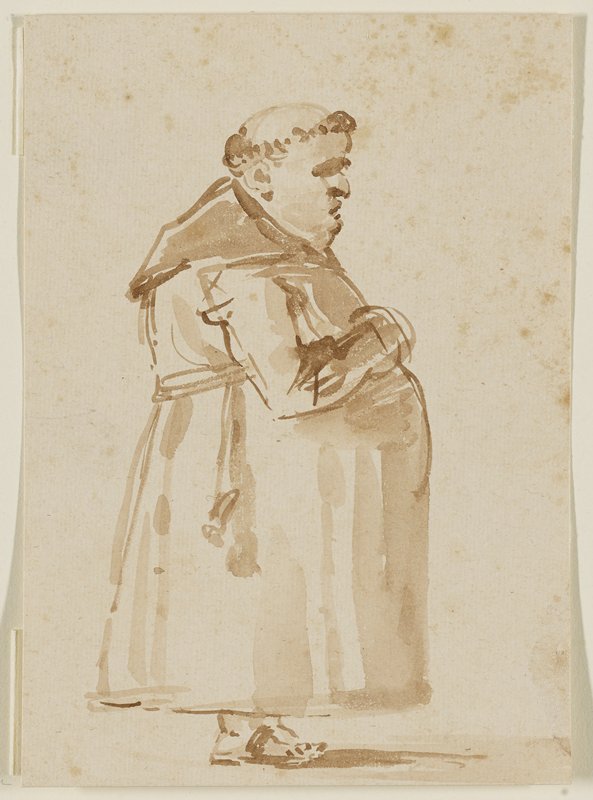 Caricature of a Monk, Jean-Baptiste Isabey, late 18th to early 19th century