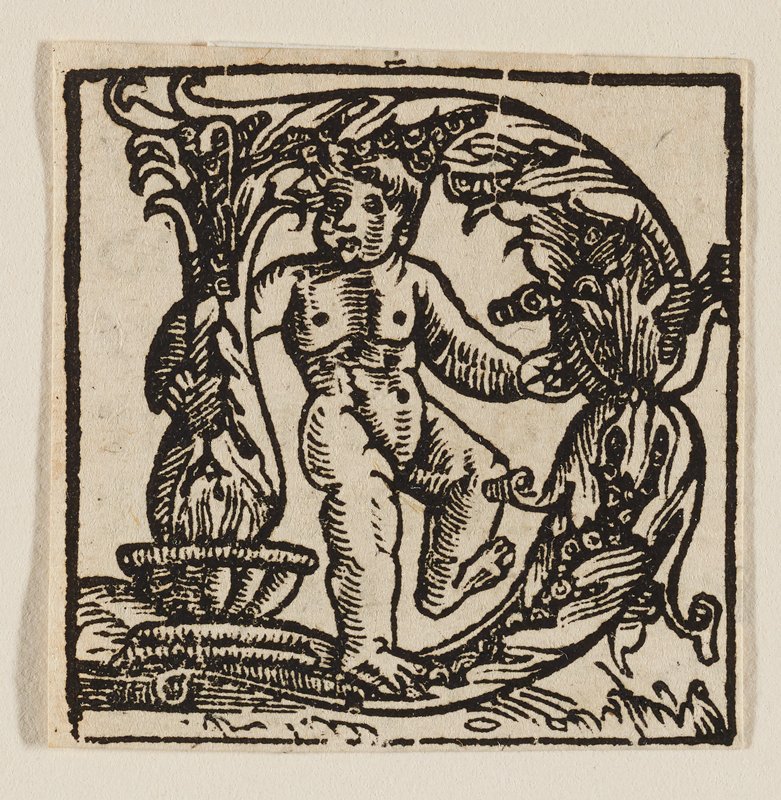 Ornamental Initial D, Georg Lemberger, early 16th century