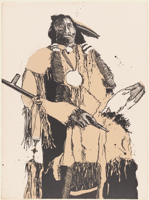 Buckskin Indian (Second State), Fritz Scholder, 1974