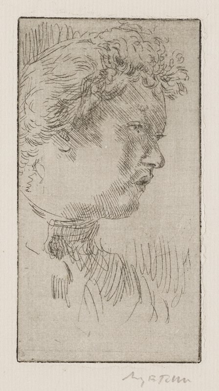Profile of Bella by Augustus John