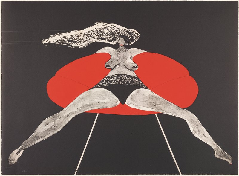 Woman in Orange Chair, Fritz Scholder, 1971
