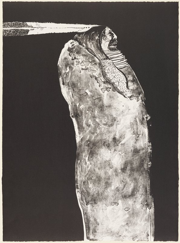 Indian with Feather, Fritz Scholder, 1970