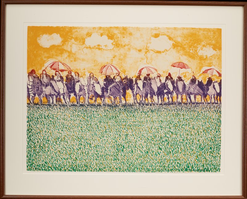 Indians with Umbrellas, Fritz Scholder, 1971