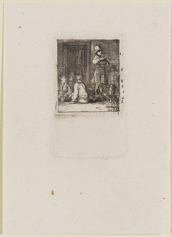 Interior with Three Boys and a Dog, Sir David Wilkie, 1813