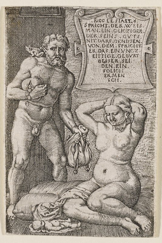 The Miser and the Miscarriage, Barthel Beham, c. 1528–32