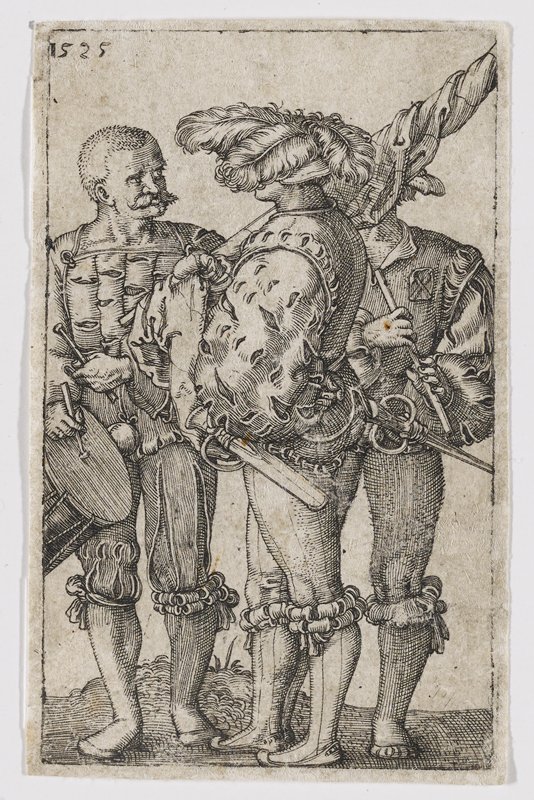 Drummer, Standard-Bearer, and Piper, Barthel Beham, 1525