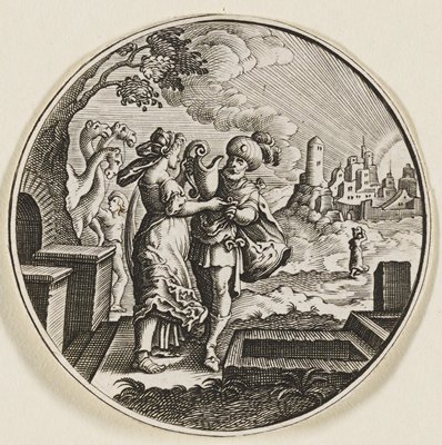 Dokumentasi “Design for Watch Case: Rebecca at the Well”; Engraving. Minneapolis Institute of Art.
