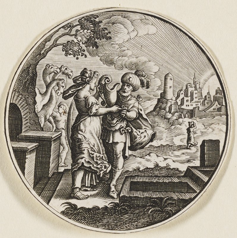 Design for Watch Case: Rebecca at the Well, Michel Le Blon, c. 1610–56