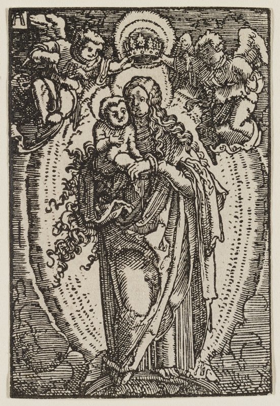 Virgin Crowned by Two Angels, From the Fall and Redemption of Mankind, Plate 40, Albrecht Altdorfer, c. 1513