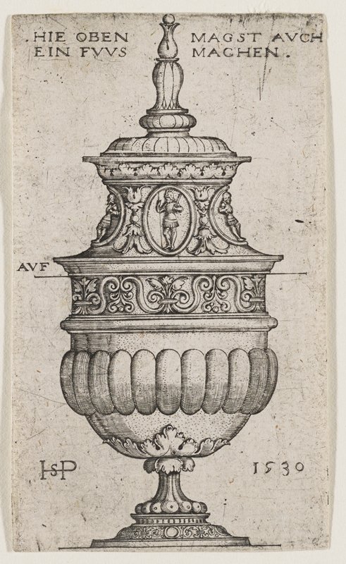 Double Goblet with Oval Medallions, Sebald Beham, 1530