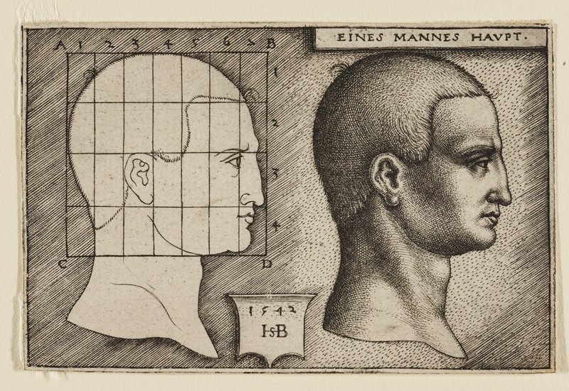 Eines Mannes Haupt, Sebald Beham, 1542