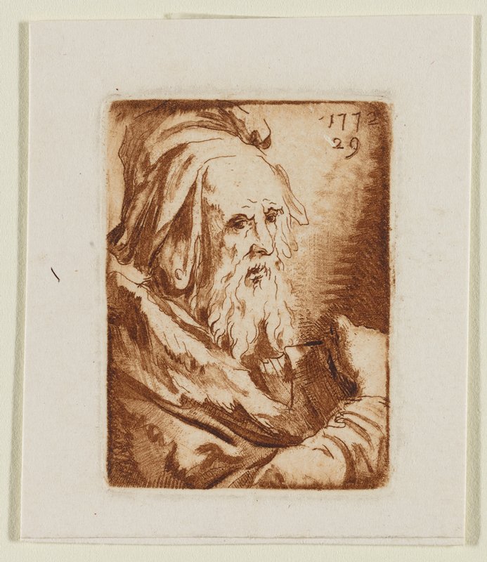 Bearded Man Holding a Book, Benigno Bossi, 1772