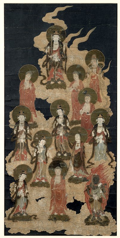 Thirteen Buddhas and Bodhisattvas, 16th century