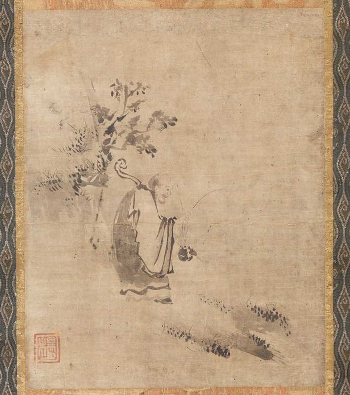 The Zen Eccentric Xianzi [left of a pair of Zhutou and Xianzi], Yōgetsu 楊月, late 15th–early 16th century