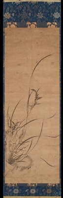 Orchids, Bamboo, and Brambles [left of a pair], Gyokuen Bonpō, late 14th–early 15th century