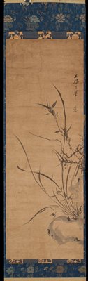Orchids, Bamboo, and Brambles [right of a pair], Gyokuen Bonpō, late 14th–early 15th century