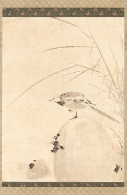 Wagtail on a Rock, Unkoku Tōgan, late 16th–early 17th century