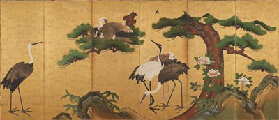 Dokumentasi “Anggota kelompok terkait: Cranes with Pine [right of a pair of Cranes with Pine and Bamboo] (2015.79.74.2)”. Minneapolis Institute of Art.