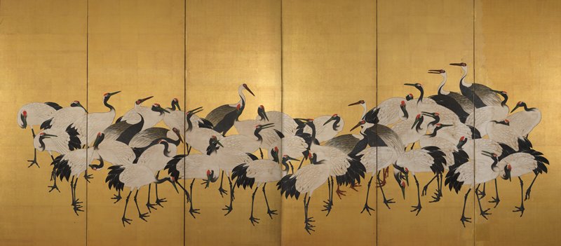 Cranes [right of a pair], 18th century