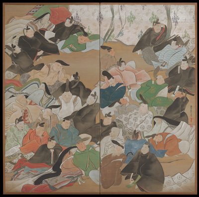 Thirty-Six Immortal Poets, Ikeda Koson, mid 19th century
