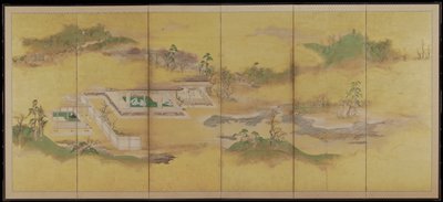 Dokumentasi “Anggota kelompok terkait: Scenes from the Tales of Saigyō [right of a pair] (2015.79.91.2)”. Minneapolis Institute of Art.