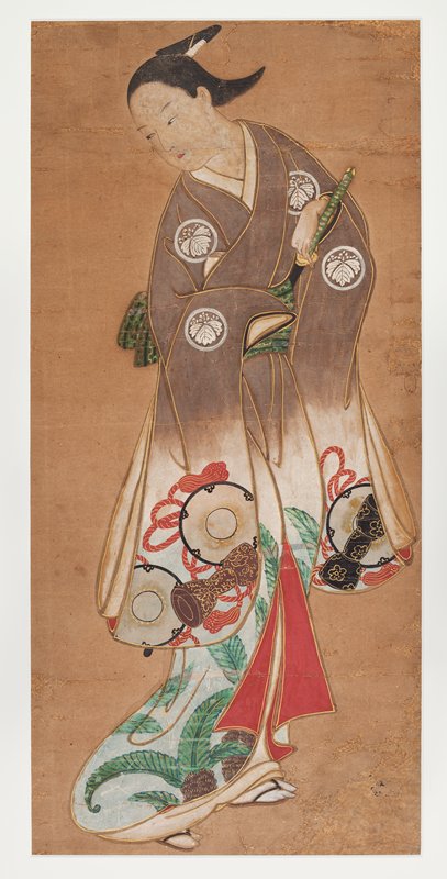 Wakashu with a sword, 17th century