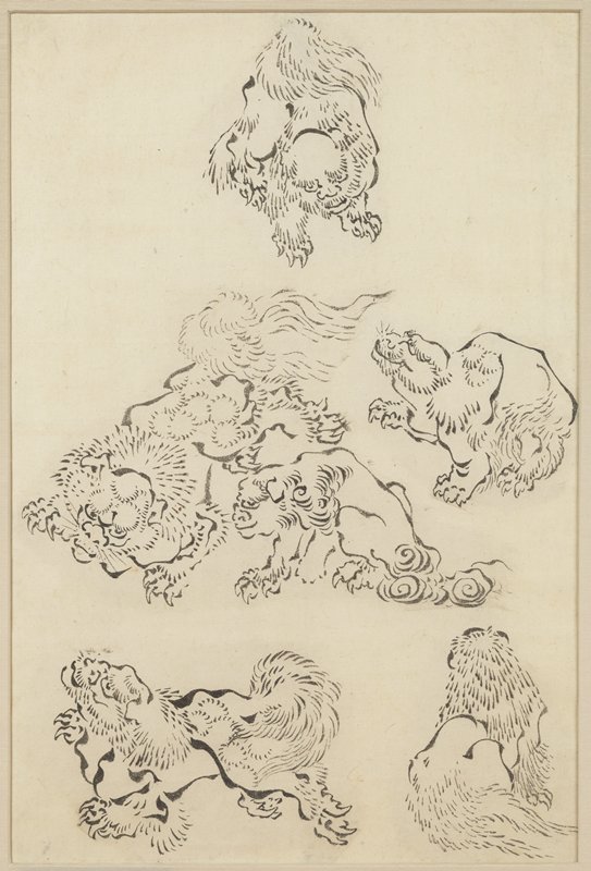 Six Lions, Katsushika Hokusai | Mia